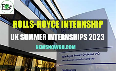 rolls royce summer internships.